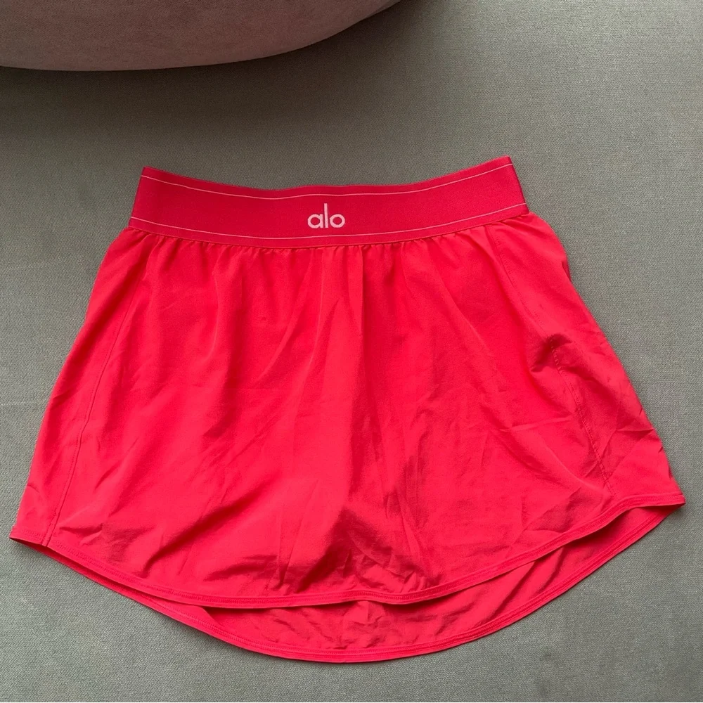 Alo Yoga Match Point Tennis Skirt Candy Red M